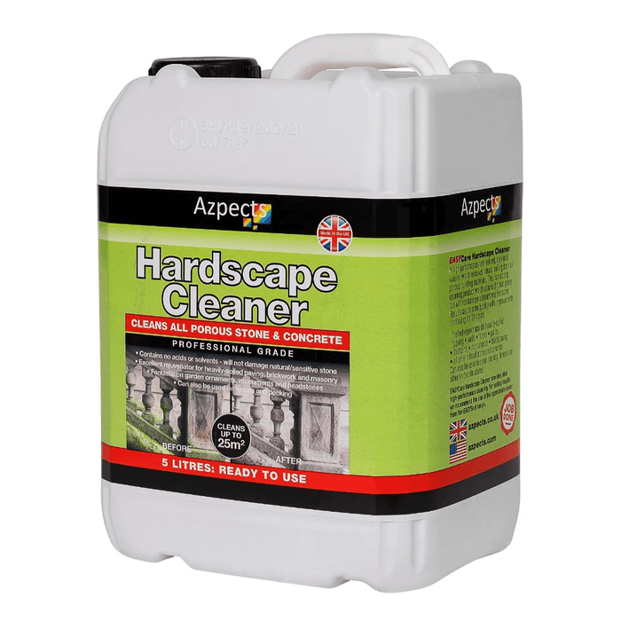 An image of Azpects EASYCare Hardscape Cleaner in a 5 Litre bottle