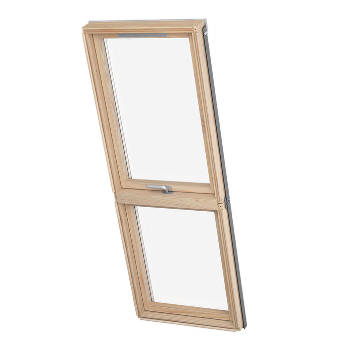 An image showing a Dakea Vision Energy Pitched Roofing Window KAI B1600 in a pine finish.