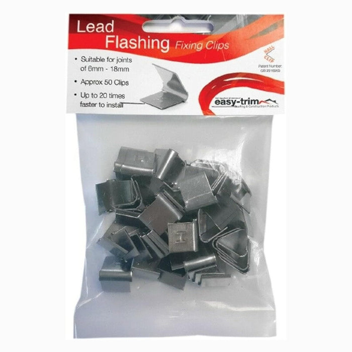 An image of EasyTrim Hall Clip / Lead Fixing Clips in a bag of 50