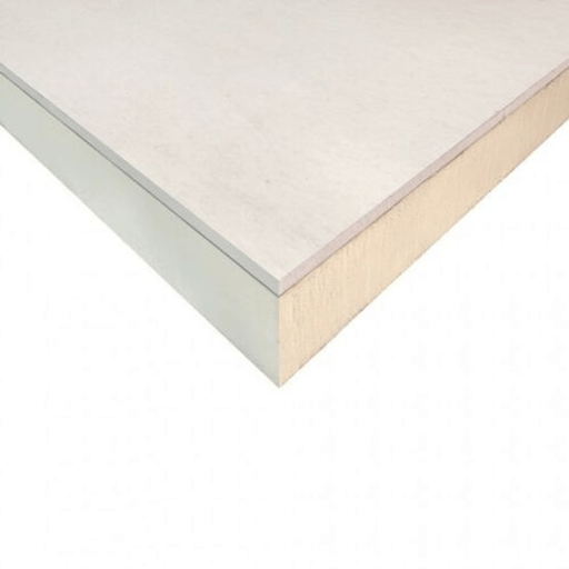 A close-up image of EcoTherm Eco-liner Insulated Plasterboard