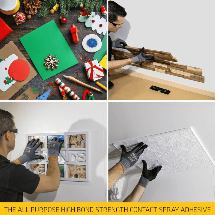 An image of some of the features of Everbuild Stick2 Spray Contact Adhesive