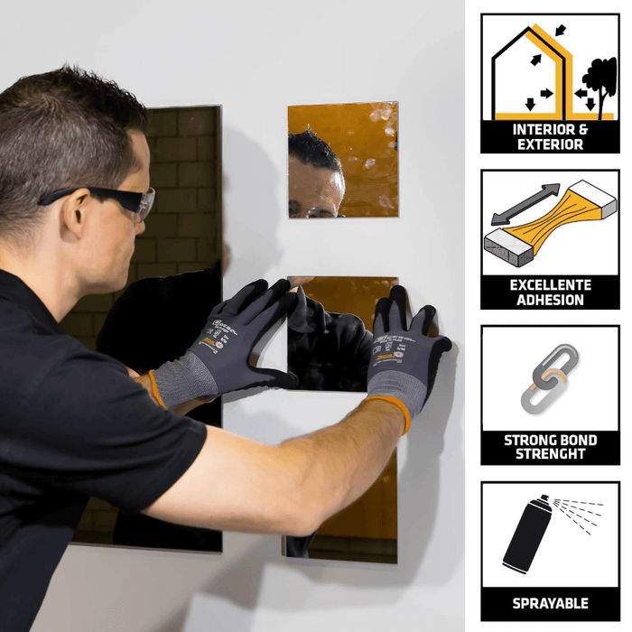 An image of some of the features of Everbuild Stick2 Spray Contact Adhesive