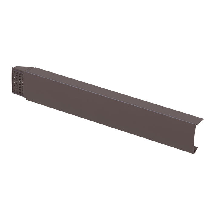 An image of a Manthorpe Smartverge Linear Dry verge unit Left hand in Brown