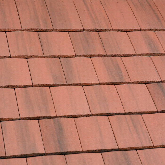 An image of Marley Ashmore Interlocking Tiles in Old English Dark Red.