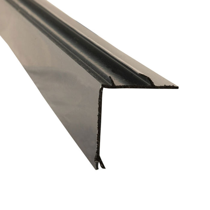 An image of a Permavent Easy Dry Verge in black that is 3m long and 40mm by 400 in size.