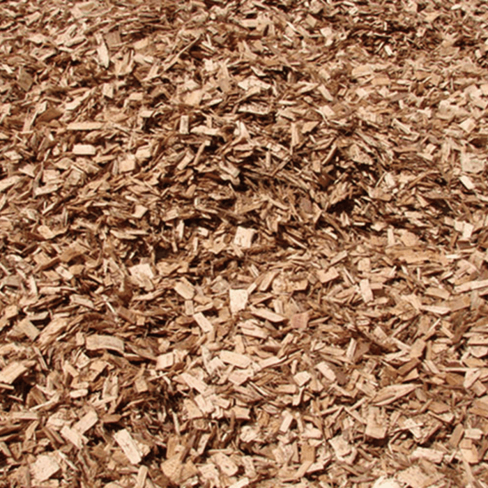 Image of Children's Play bard wood chippings. They are brown tones and are supplied in a bulk bag