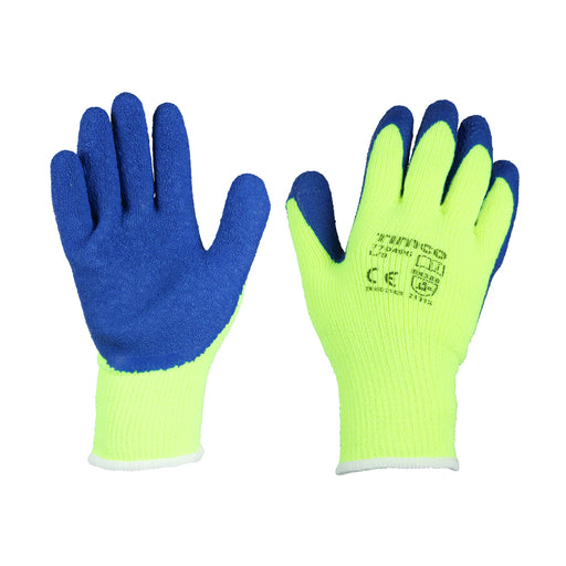 An image of TIMCO warm grip gloves with crinkle latex