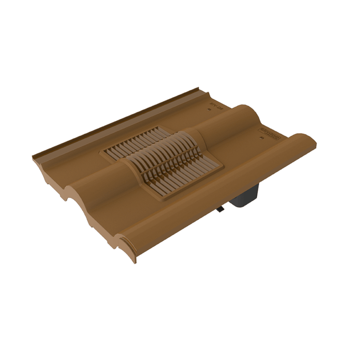 An image of a Timloc Double Roman roof tile vent in Brown.