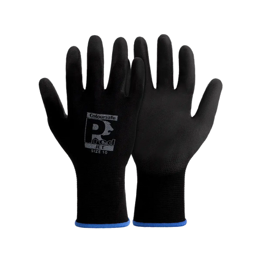 An image of Pred Jet Safety Gloves in the colour black