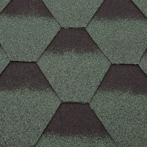 Supaflex Hexagonal Felt Roof Shingles: Forest Green (2.61m2)