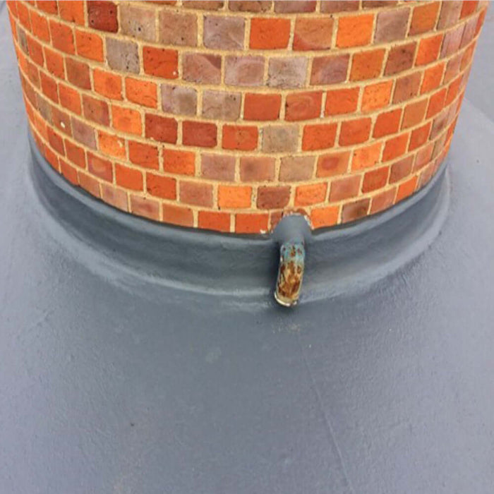 An image of a roof that has been covered with Ultraflex Liquid Roofing to waterproof it.