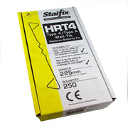 An image showing a box of 250 ANCON Staifix HRT4 House Ties that are 225mm in length