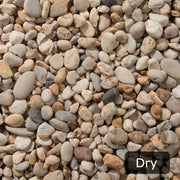 An image of Apricot gravel stones when they are dry