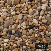 An image of Apricot gravel stones when they are Wet