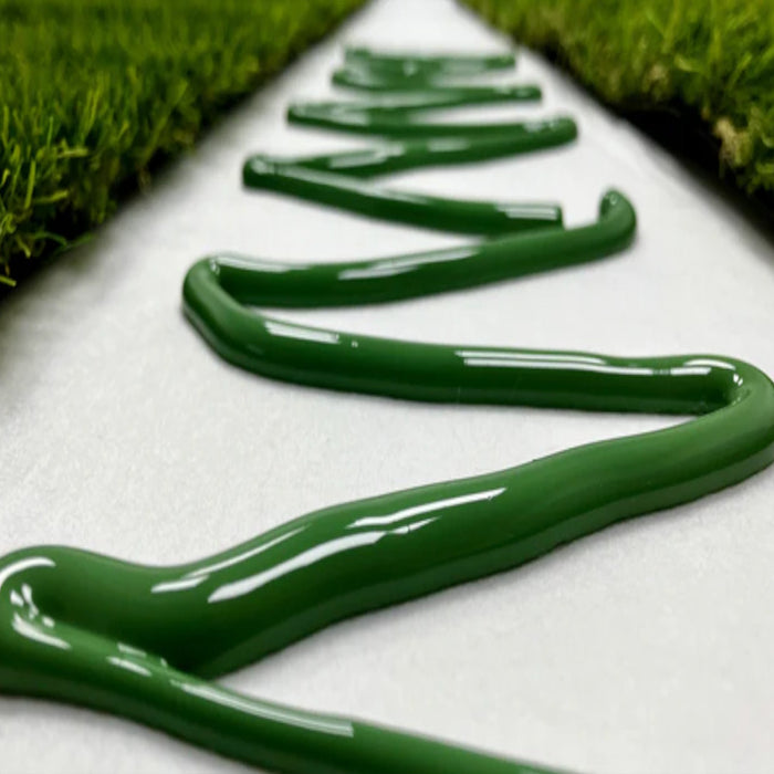 An image of the astro pro adhesive on some joining / seeming tape to glue the turf together.