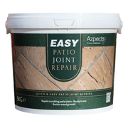 An image showing a 5kg tub of Azpects EASY Patio Joint Repair in the colour Grey Beige