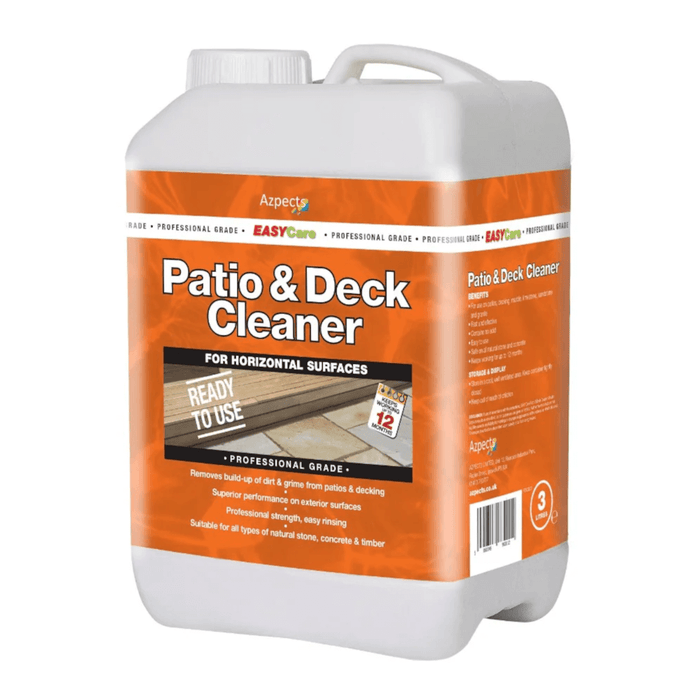 An image of Azpects EASYCare Patio & deck cleaner in a 3 litre bottle