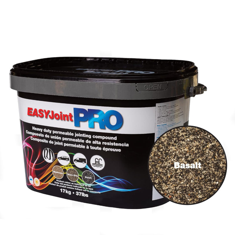 An image of Azpects EASYJoint PRO Heavy Duty Paving Jointing Compound in a 18kg tub in the colour Basalt.