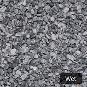 An image showing Azzur Blue Marble Stone Aggregate Chippings when Wet