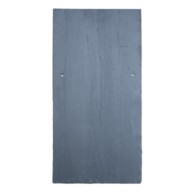 A close-up view of a Benuza Blue heavy slate roofing material with visible thickness and texture.