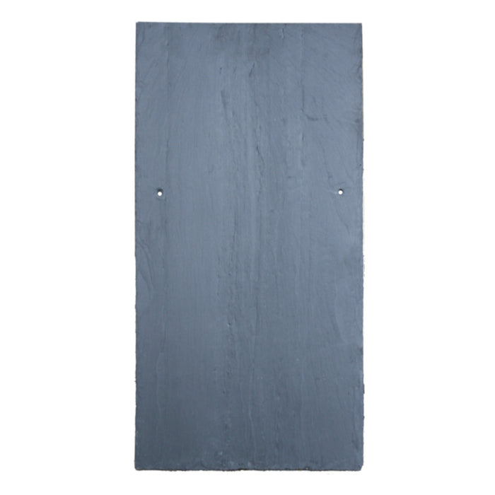 A close-up view of a Benuza Blue heavy slate roofing material with visible thickness and texture.