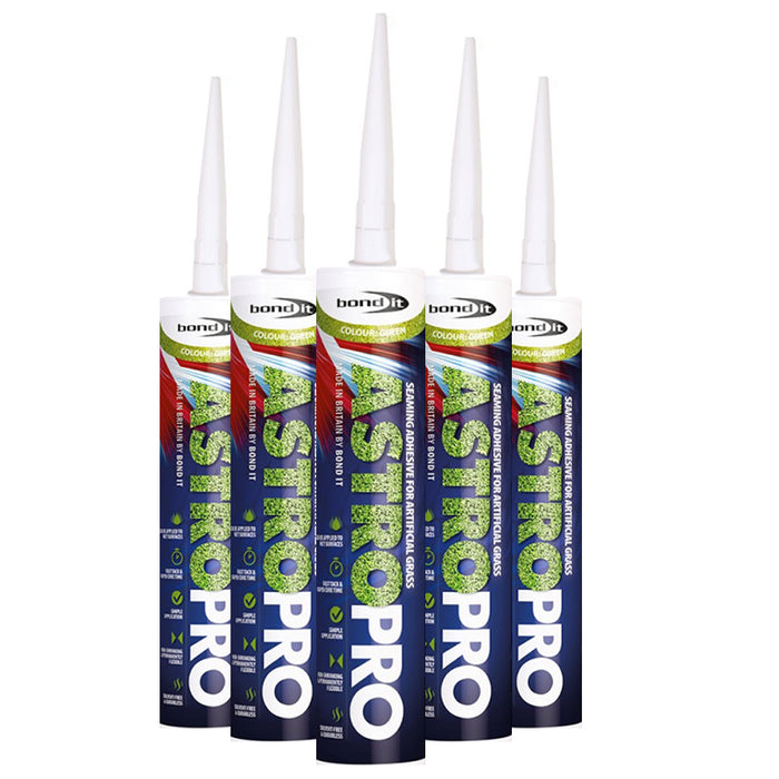 An image of 5x tubes of Bond It Astro Pro Adhesive. It is against a white background.