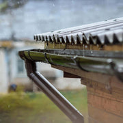 An image of a roofing gutter to show what this product is for.