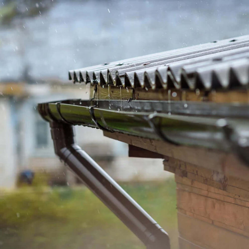 An image of a roofing gutter to show what this product is for.