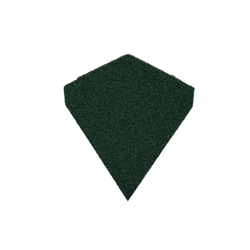 An image showing a Britmet Angle Ridge Roof End Cap in the colour Tartan Green