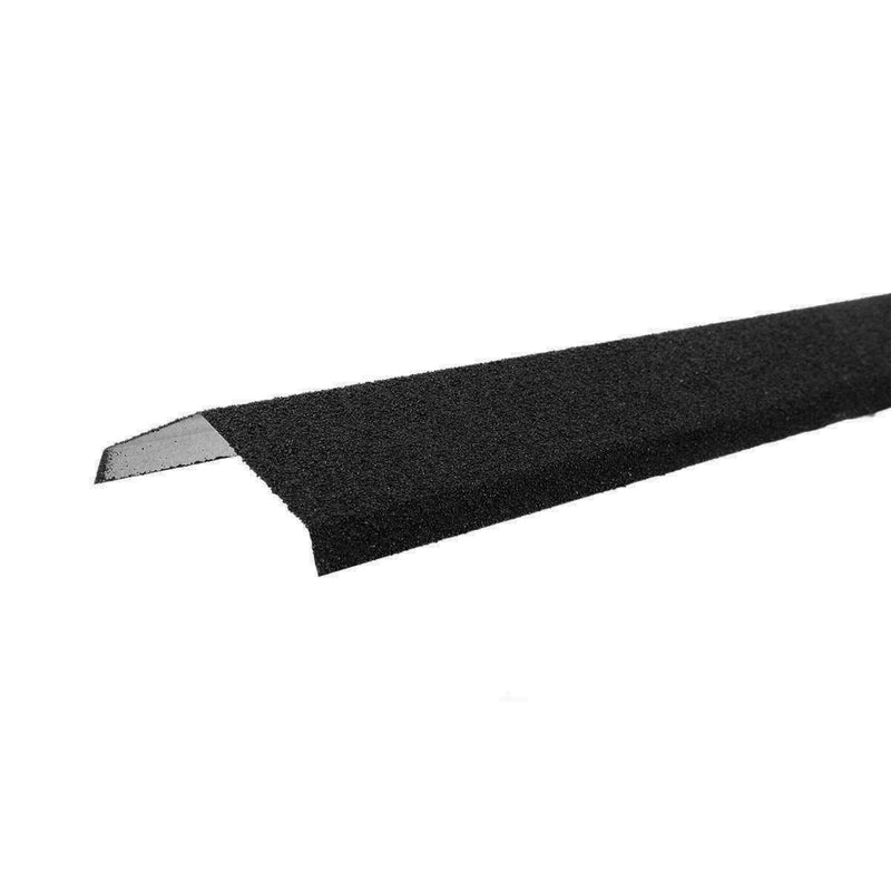 An image showing a Britmet Angle Roof Ridge in the colour Rustic Raven