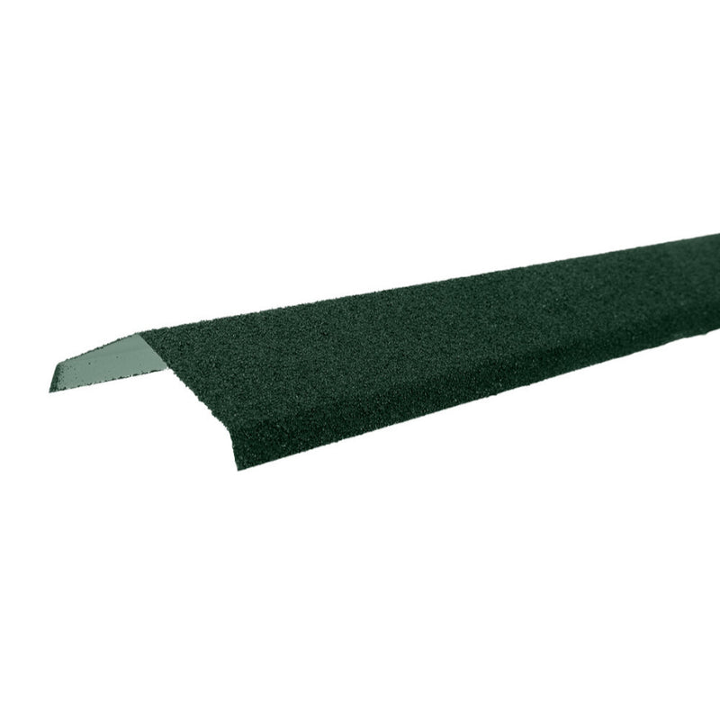 An image showing a Britmet Angle Roof Ridge in the colour Tartan Green