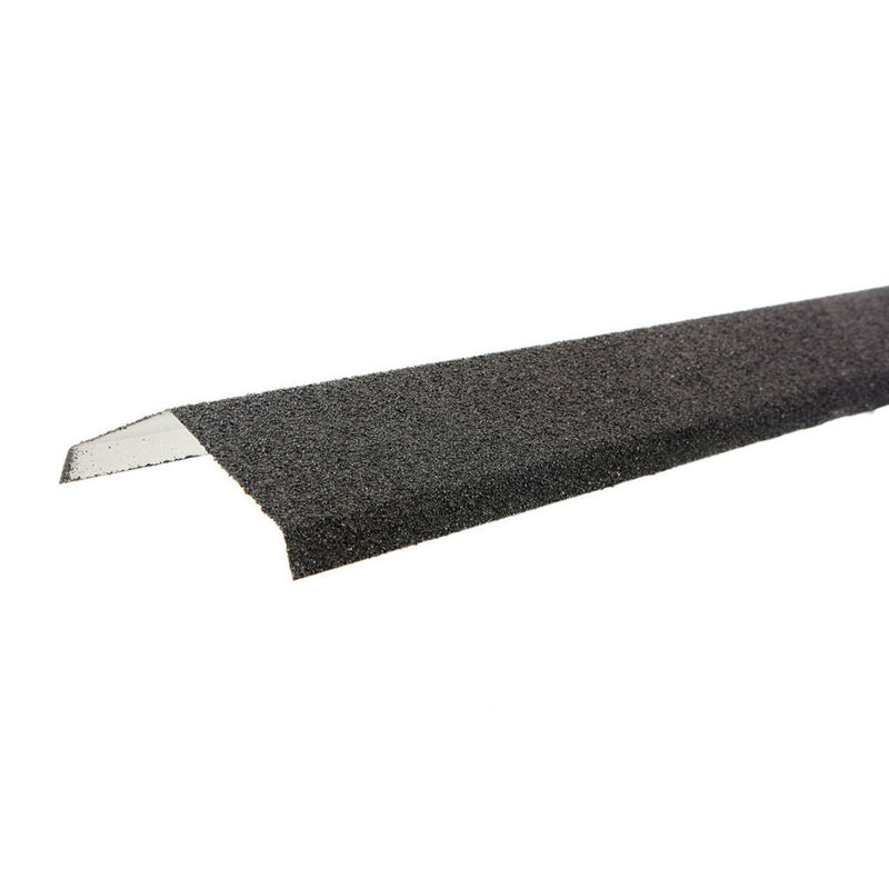 An image showing a Britmet Angle Roof Ridge in the colour Titanium Grey