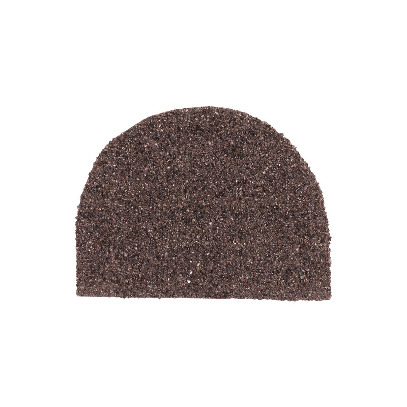 An image showing a Britmet Barrel Roof Ridge End Cap in the colour Rustic Brown