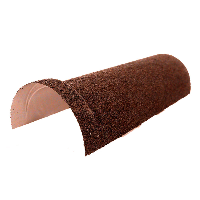 An image showing a Britmet Barrel Roof Ridge in the colour Rustic Terracotta