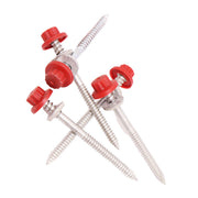 An image showing Britmet Fixing Main Screws for the Pantile 2000 range in the colour Antique Red.