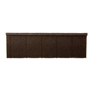 A Britmet Lightweight Metal Roof Slate 2000 in the colour Bramble Brown