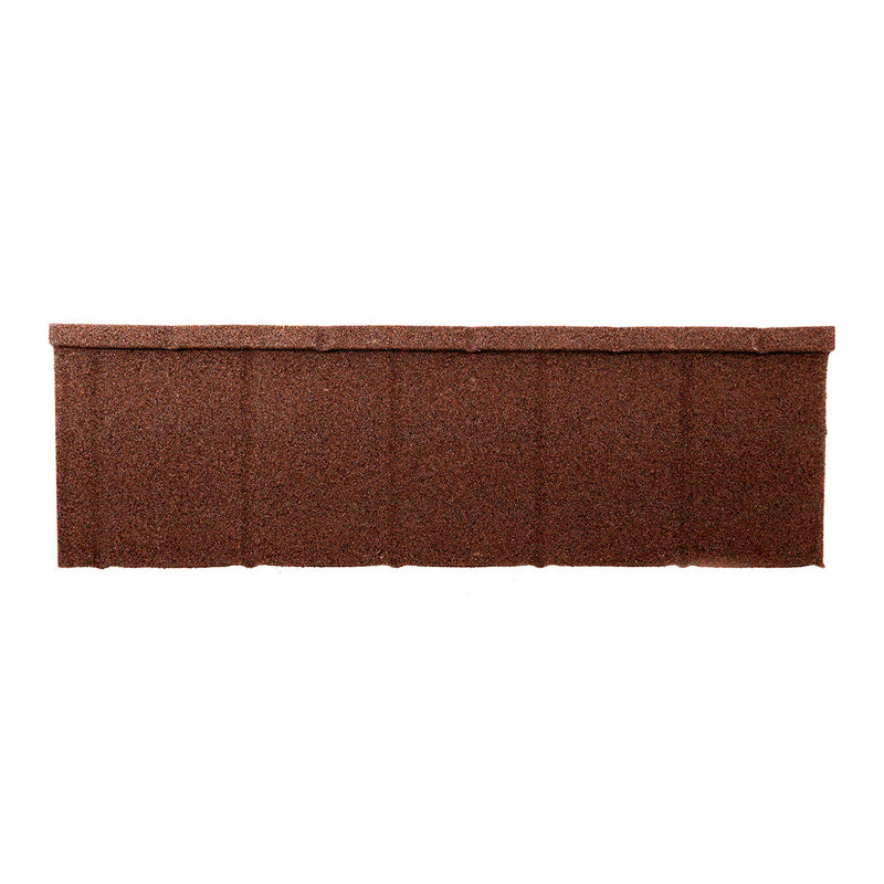 A Britmet Lightweight Metal Roof Slate 2000 in the colour Rustic Terracotta