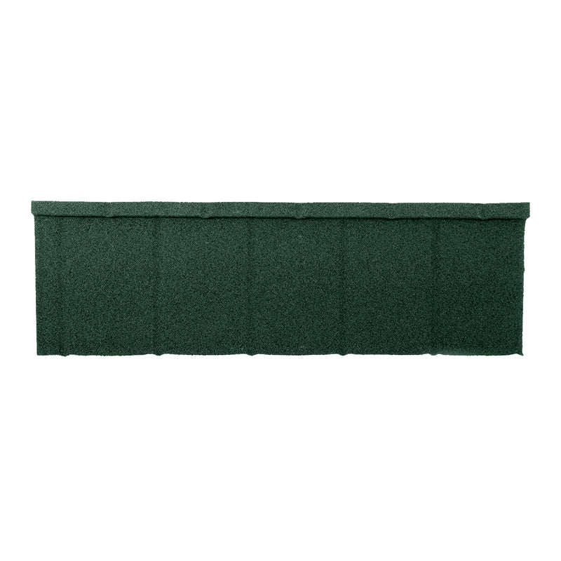 A Britmet Lightweight Metal Roof Slate 2000 in the colour Tartan Green