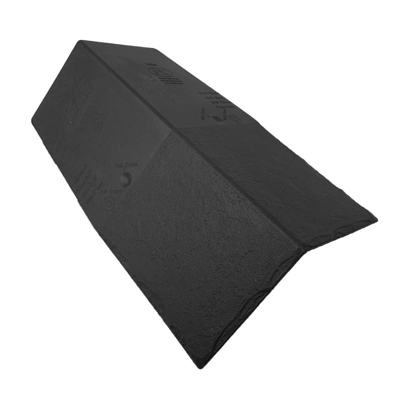 An image of a Britme LiteSlate Roof Ridge in the colour Charcoal