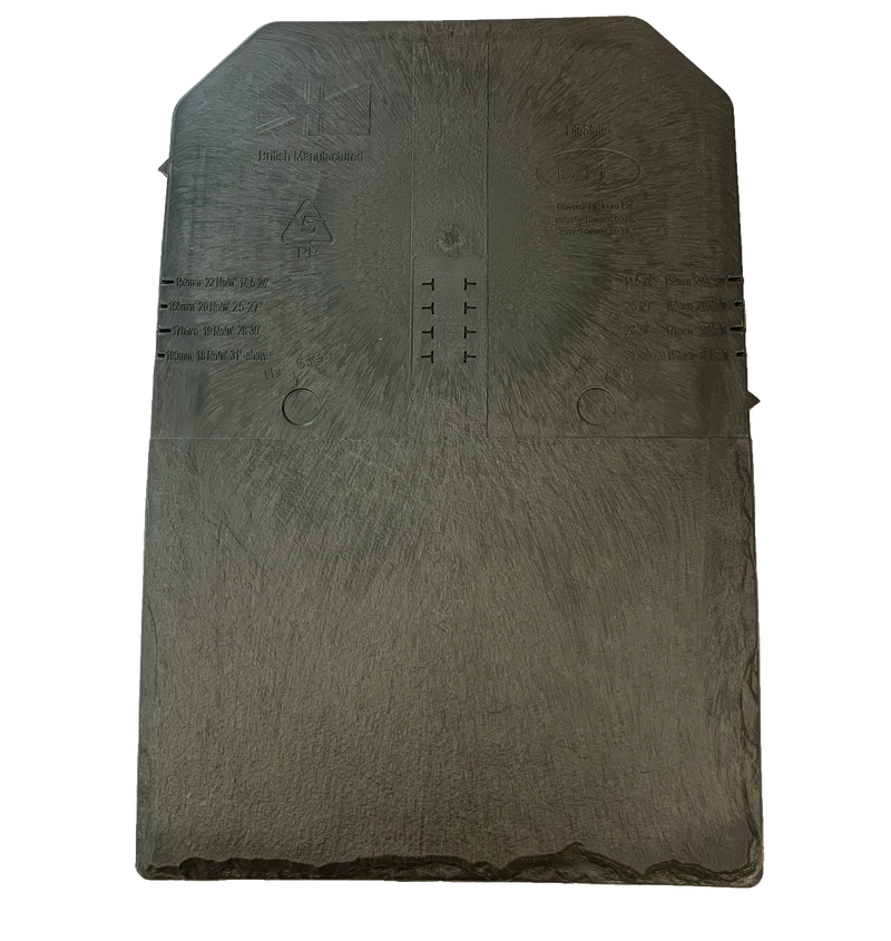 An image of a Britmet LiteSlate Roof Tile in the colour Ash