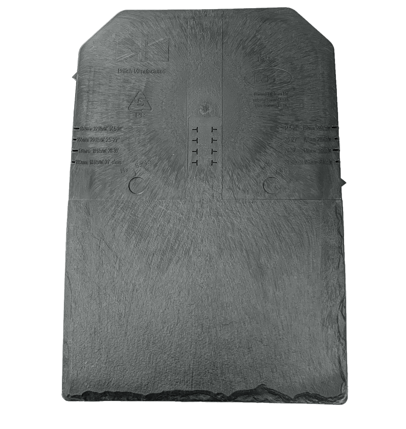 An image of a Britmet LiteSlate Roof Tile in the colour Slate Grey