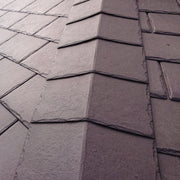 An image of a Britmet Liteslate Conservatory Roof With Ridge tiles fitted Amethyst