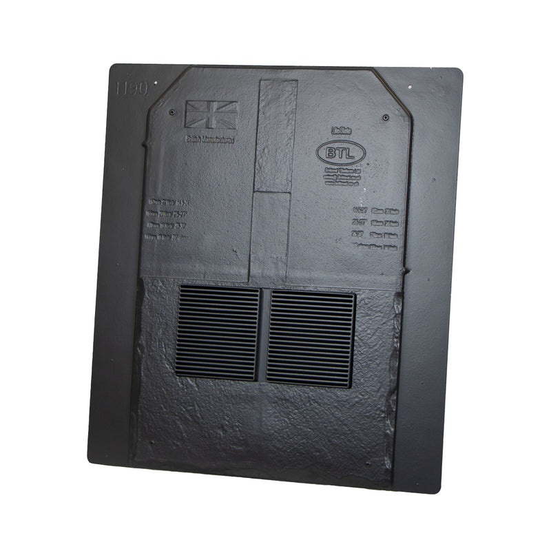 An image of a Britmet Roof Ridge End Cap in the colour Charcoal