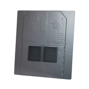 An image of a Britmet Roof Ridge End Cap in the colour Slate Grey