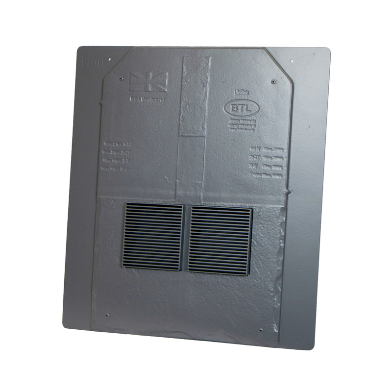 An image of a Britmet Roof Ridge End Cap in the colour Slate Grey