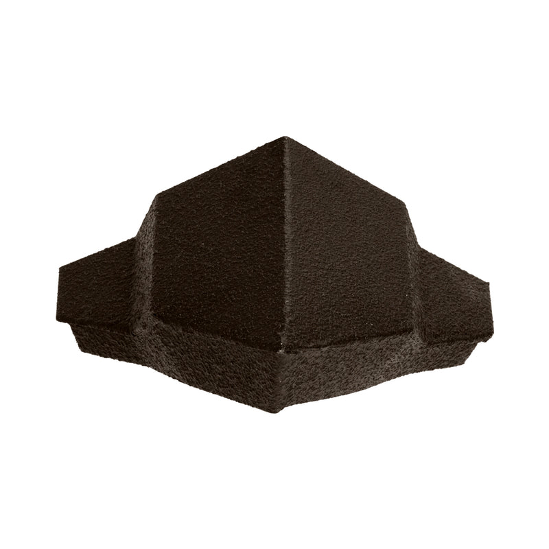 An image of a Britmet Pantile 2000 Roof Hip End Cap in the colour Tudor Brown