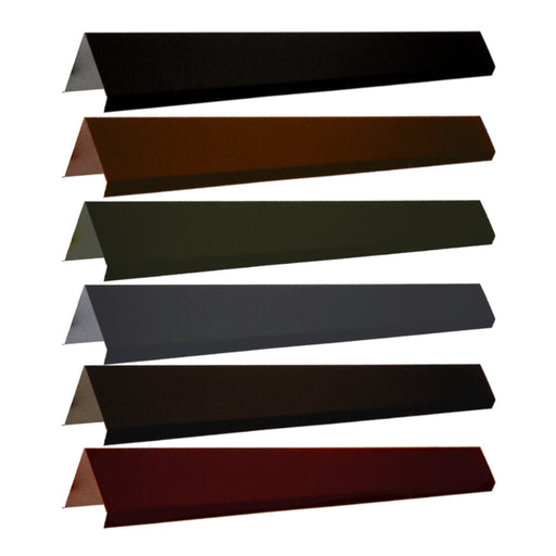 An image of the different colours of Pantile 2000 Mono Ridge. They are Antique Red Charcoal, Mid Grey, Sage Green, Terracotta and Tudor Brown