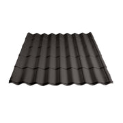 An image showing Britmet Pantile 2000 Roof Shingle Sheet in the colour Charcoal