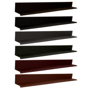 An image of the different colours of the Pantile 2000 Roof Upstand Flashing. They are Antique Red Charcoal, Mid Grey, Sage Green, Terracotta and Tudor Brown