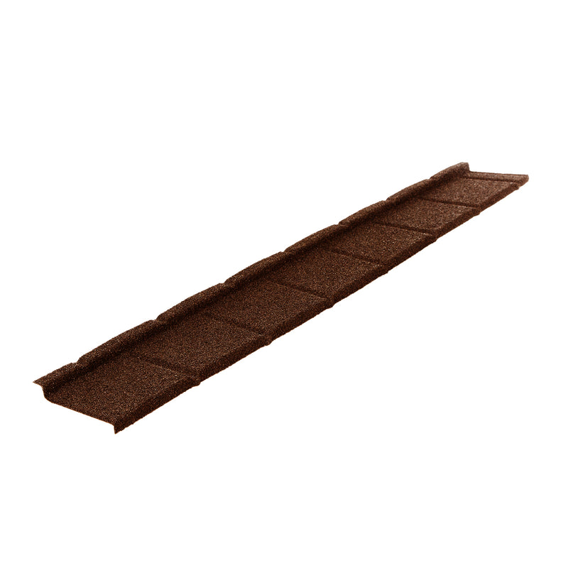 An image showing a Britmet Plaintile Lightweight Roof Shingle in the colour Rustic Brown